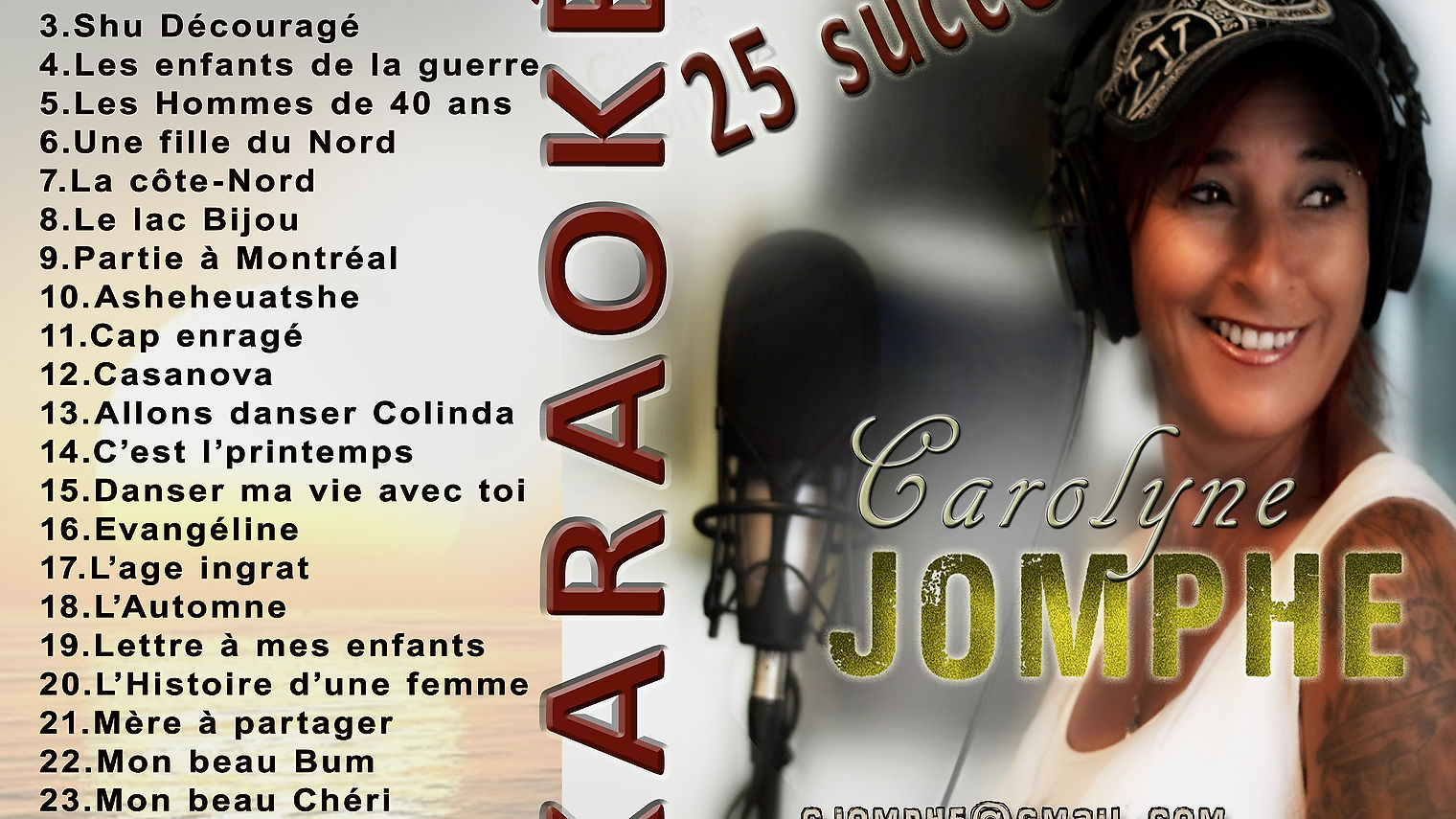 25 succès KARAOKÉS de Carolyne Jomphe